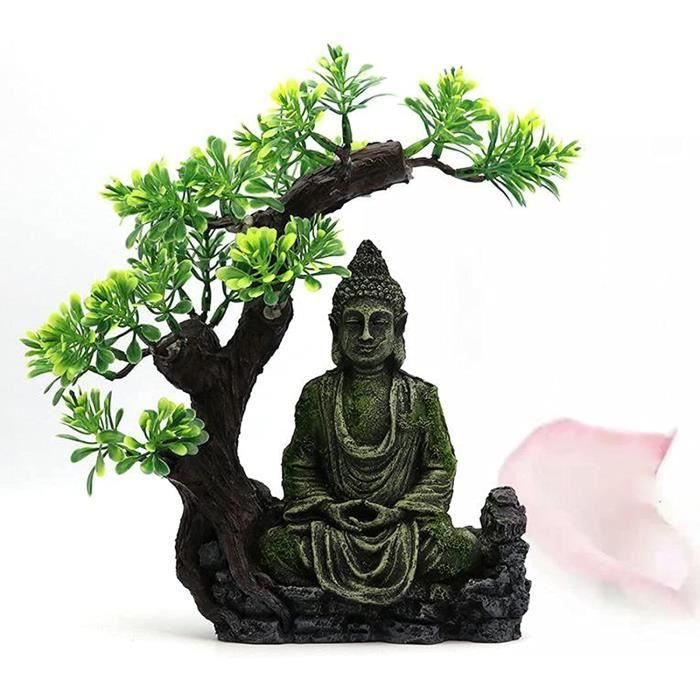 Creative Nouveau Zen Bouddha Aquarium Fishbowl Résine Paysage Cacher