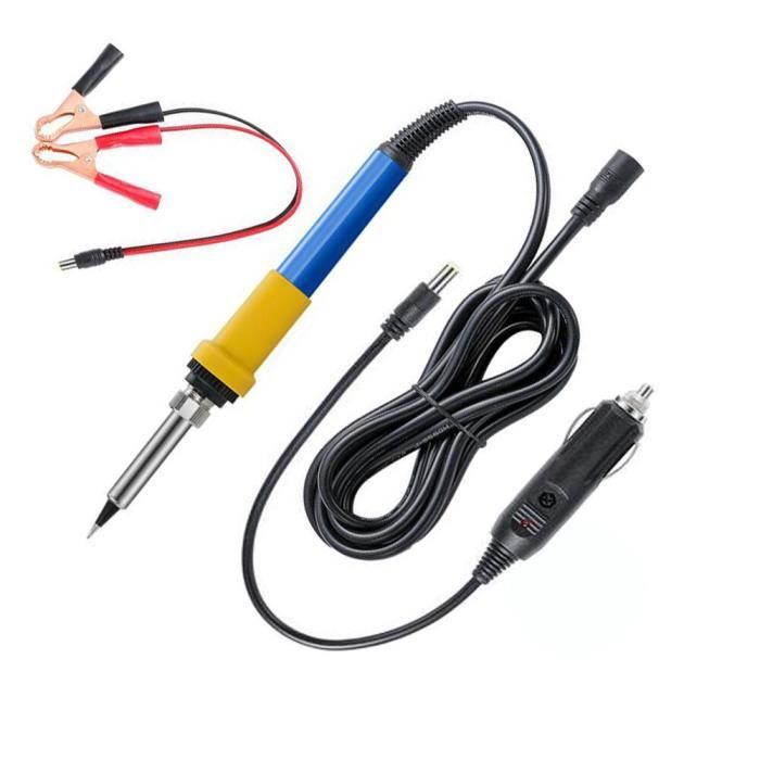 Fer à Souder 12V Pour Voiture - 60W, Prise Allume-cigare - Idéal Dépannage Câblage Auto, Camping-car