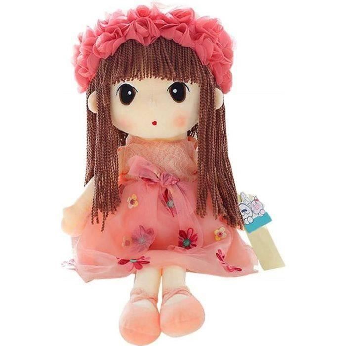 VK03551 45CM Poupée de Chiffon Fille Mignonne Jouet en Peluche Bébé