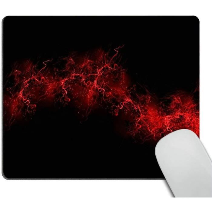 Tapis De Souris Rectangulaire Antidérapant Yeuss - Design Coucher De Soleil Arbre Acacia, 200x240mm, Base Caoutchouc, Surface Soie