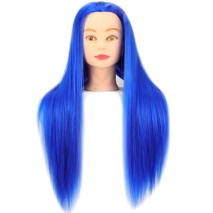 Tête De Coiffure Synthétique 66 Cm - Couleur Rose Dégradé, Pour Entraînement (neuf)