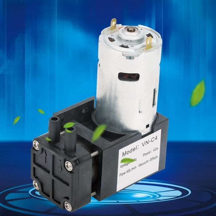 Mini Pompe à Vide Sans Huile 12V - 85kPa 40L/min Pompe Piston Portable Pour Laboratoire Et Usage Médical