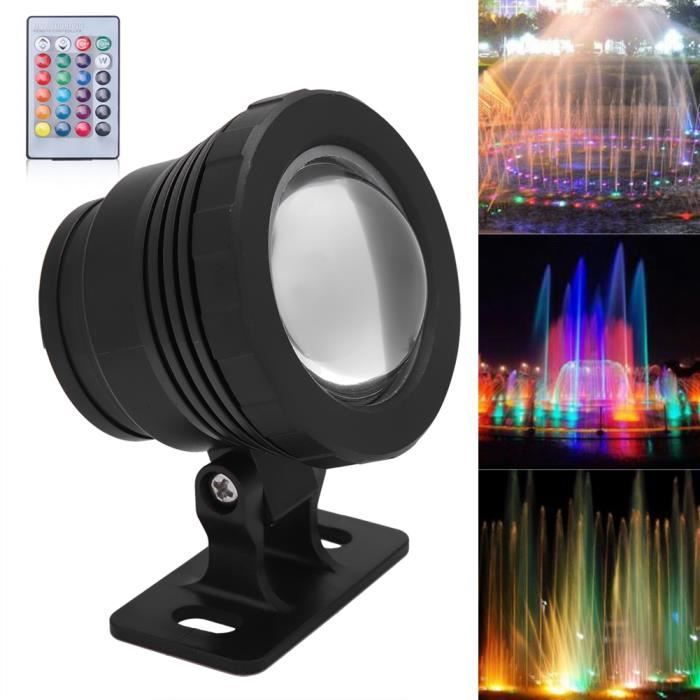 Lot De 10 Mini Lampes LED Submersibles RGB - Télécommande, IP68 - Pour Aquarium, Vase, Piscine, Décoration