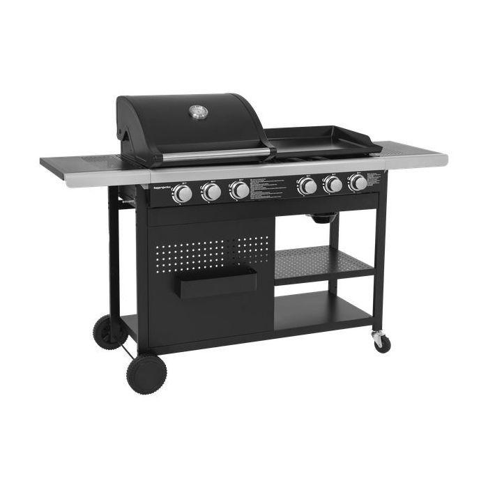 Barbecue duo au gaz VESUVIO - 3 brûleurs + plancha