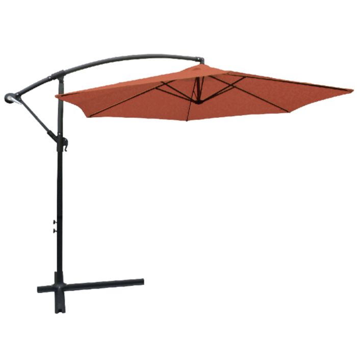 Parasol déporté - KETER - Collioure - Aluminium - Terre cuite - 300cm - Manuel - Waterproof