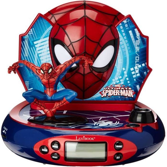 Radio-réveil Lexibook RP500SP Spider-Man avec projecteur d'icônes spatiales
