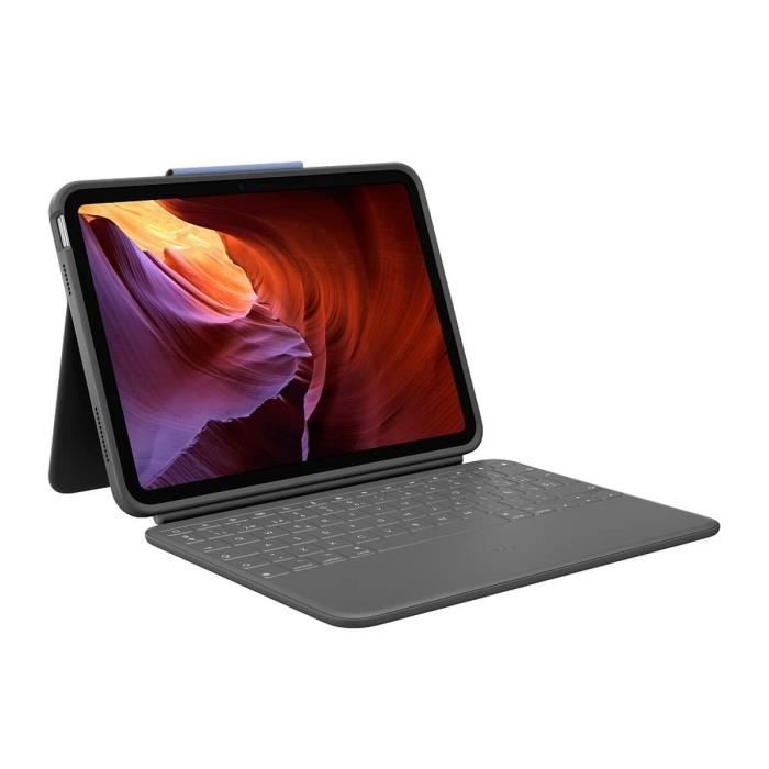 Housse pour iPad + Clavier - Logitech - Rugged Folio - Espagnol Qwerty - Résistant aux éclaboussures - Bluetooth Housse pour iPad + Clavier - Logitech - Rugged Folio - Espagnol Qwerty - Résistant aux éclaboussures - Bluetooth