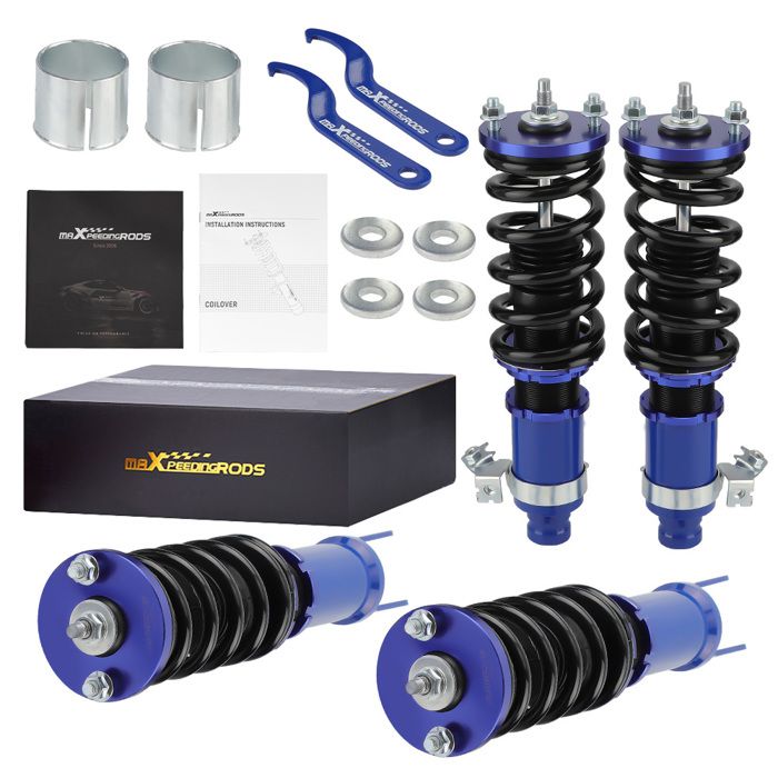 Avant & Arrière Ressort Pneumatique Amortisseurs pour Honda Civic EK 1996-2000 Bleu