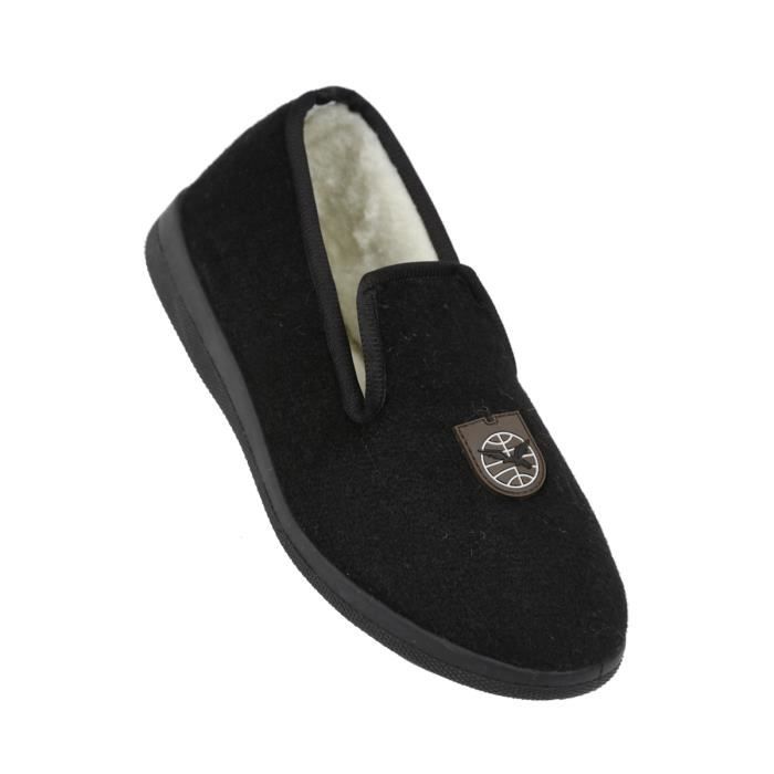 Charentaises Homme Noir Noir Achat Vente Chausson Pantoufle Cdiscount