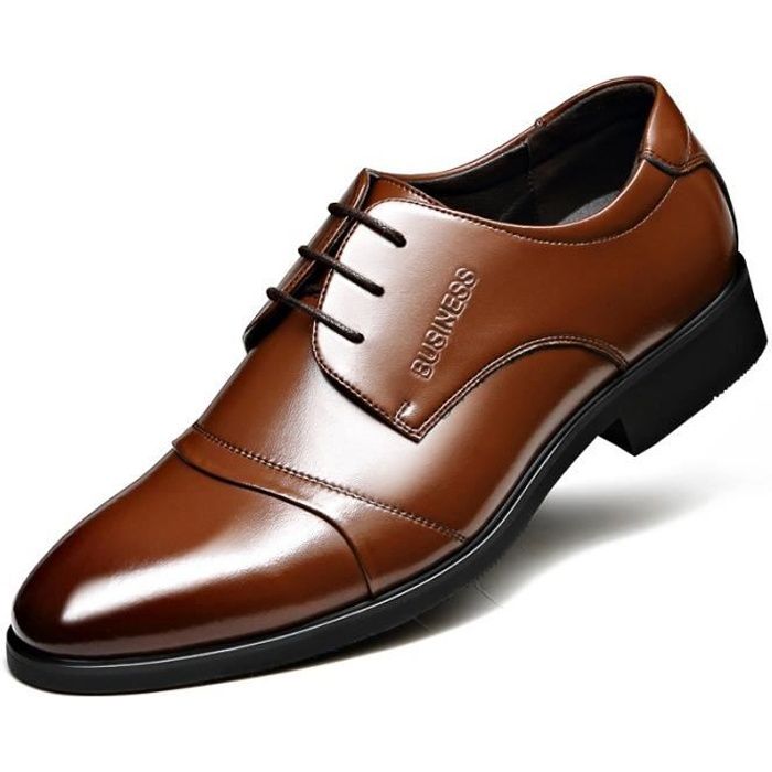 Chaussures en cuir habillées pour homme - Marron Marron - Cdiscount ...