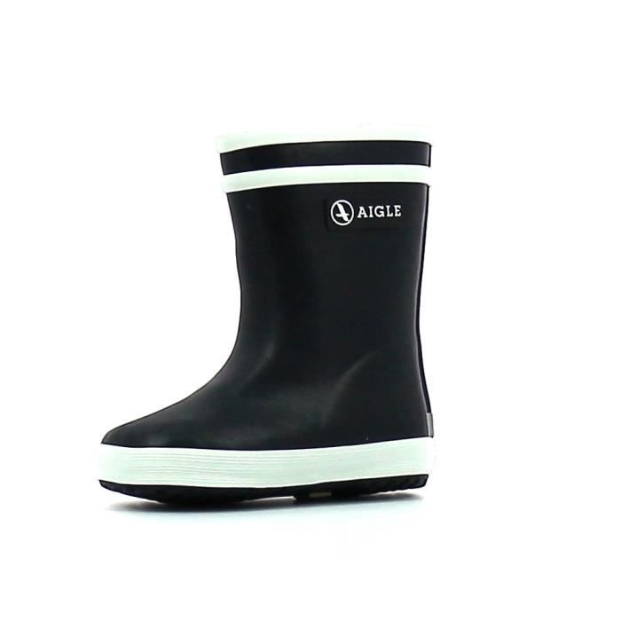 Bottes de pluie enfant Aigle Lolly Pop Fur Noir Marine Caoutchouc Doublure polyester coton Marine Cdiscount Chaussures