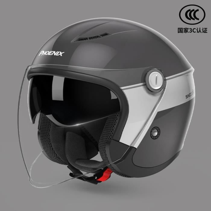 Casque Moto Vintage Ouvert Avec Visière Cuir PU – Homologué EUR/DOT – ABS Léger (1000g) – Unisexe Pour Cruiser, Vélo Électrique - 4
