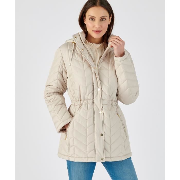 Parka Damart Parka matelassee zippee Beige Clair