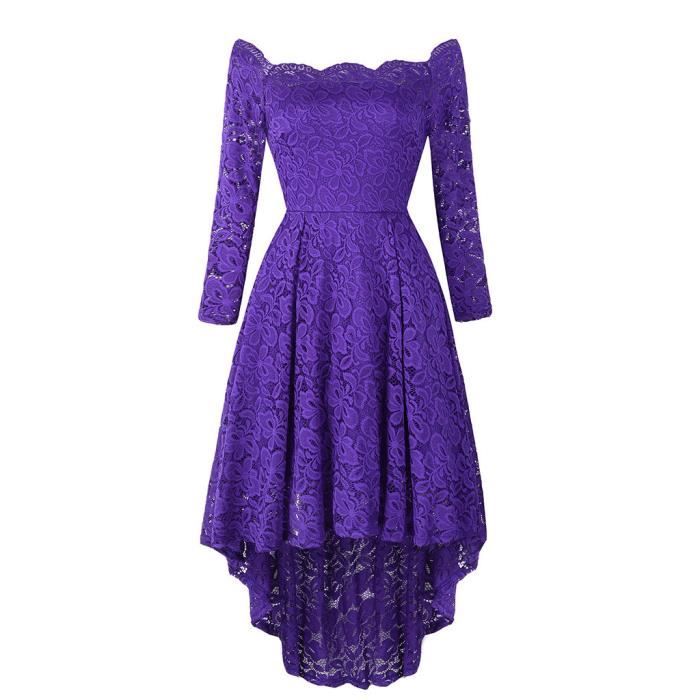 Robe violette manche longue clearance