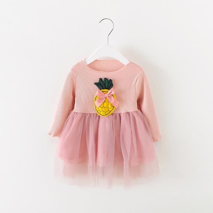 Bebes Filles Pineapple Belle Robe Robe Mignonne Petite Fille A La Mode Rose Rose Achat Vente Robe Cdiscount