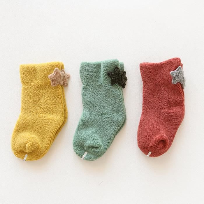 Lot De 4 Chaussettes Bébé Dessin Animé - Taille Nouveau-né 12M, Unisexe, Cadeau Baby Shower