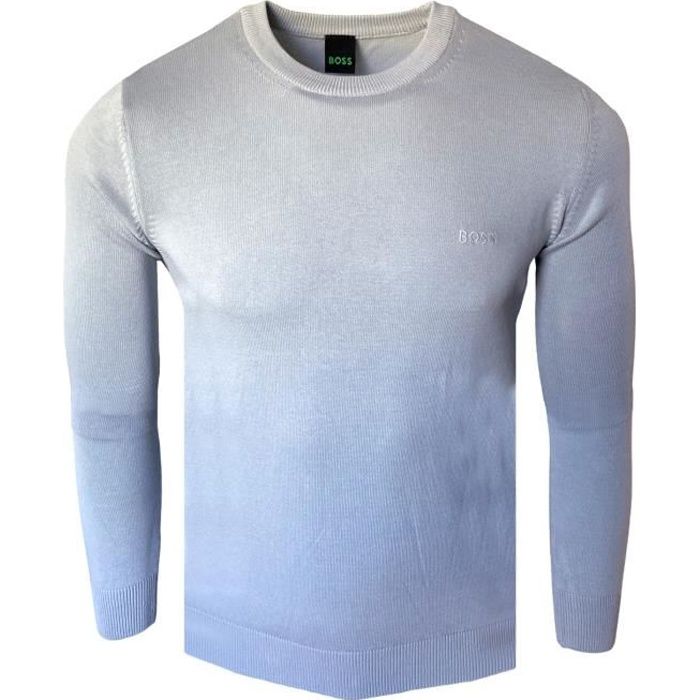 Pull Homme Hugo Boss Udrano Gris Slim Col V - Taille 2XL Neuf
