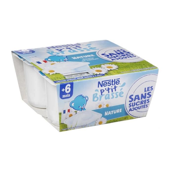 P'tit Onctueux Nature Sans Sucres Ajoutés* (4x90g)