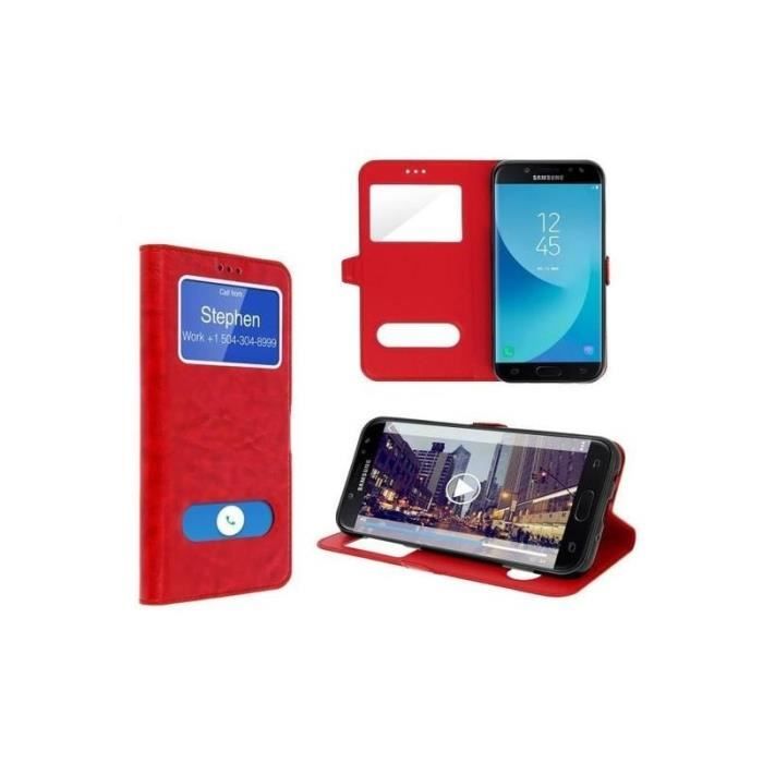 coque portefeuille rouge a10 samsung