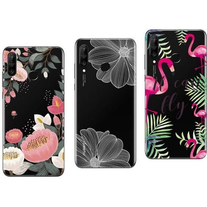 Coque Huawei P30 Lite Lot de 3 Souple Anti Choc Impression de qualité