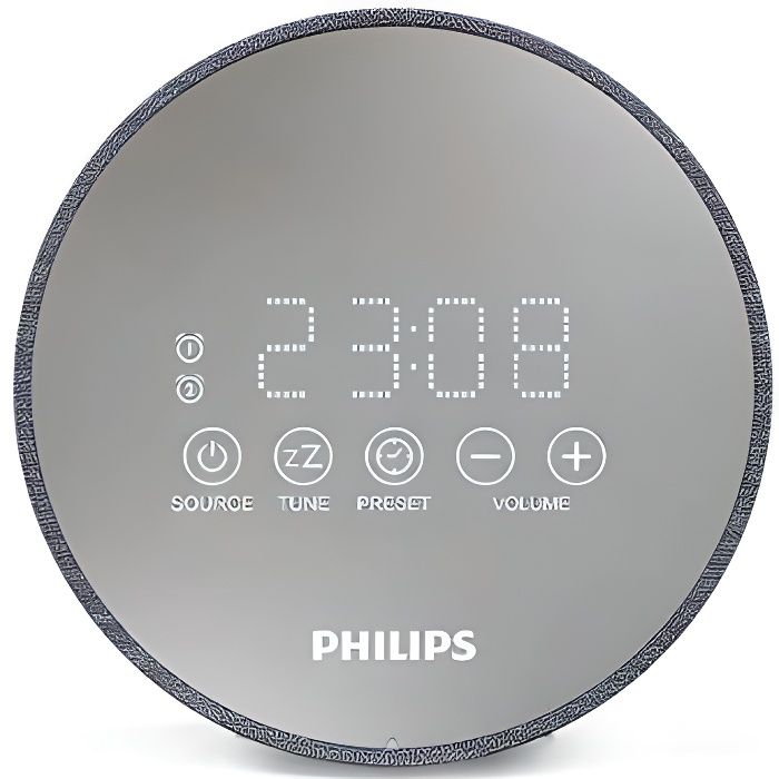 Radio-réveil Philips TADR402/12 FM Gris - LED - Double réveil - Luminosité  réglable - Cdiscount TV Son Photo