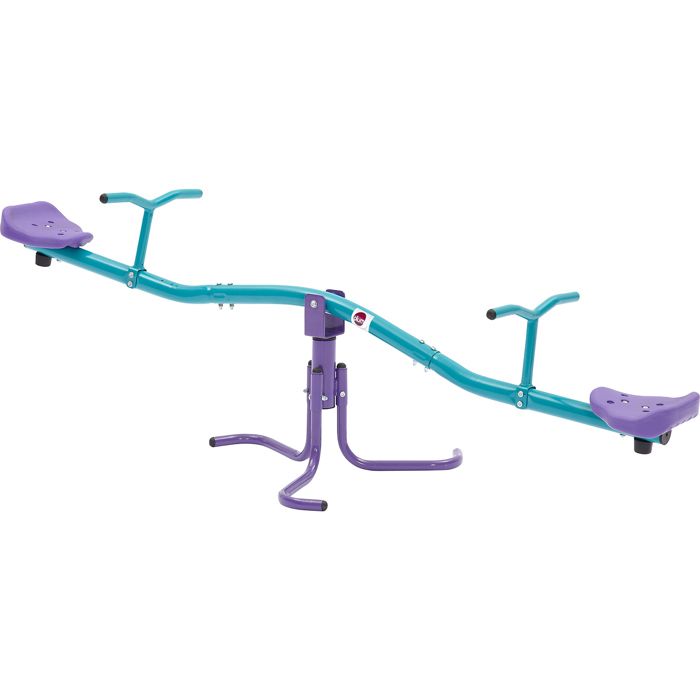 Balançoire à Bascule 2 Places Avec Rotation 360° - Capacité 136 Kg, Pour Enfants 3 Ans Et Plus | Siège Large, Pieds Stables | Jeu Extérieur Équilibre