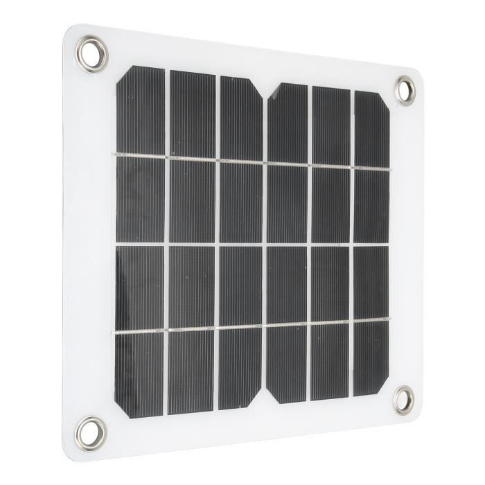 Kit Panneau Solaire 5V 20W Monocristallin – Pour Caméra De Sécurité, Avec Câble 5m