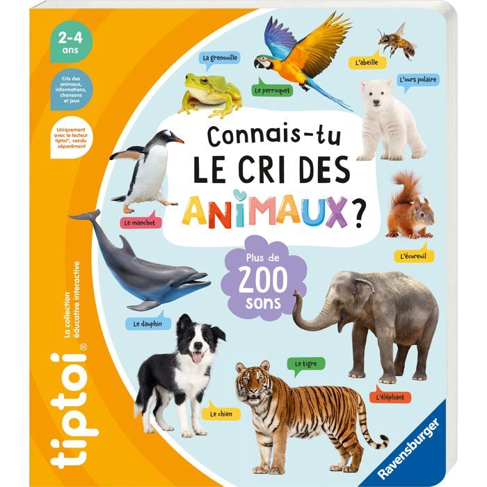 Livre Interactif Ravensburger Tiptoi 13099074 – Connais Tu Le Cri Des Animaux ?