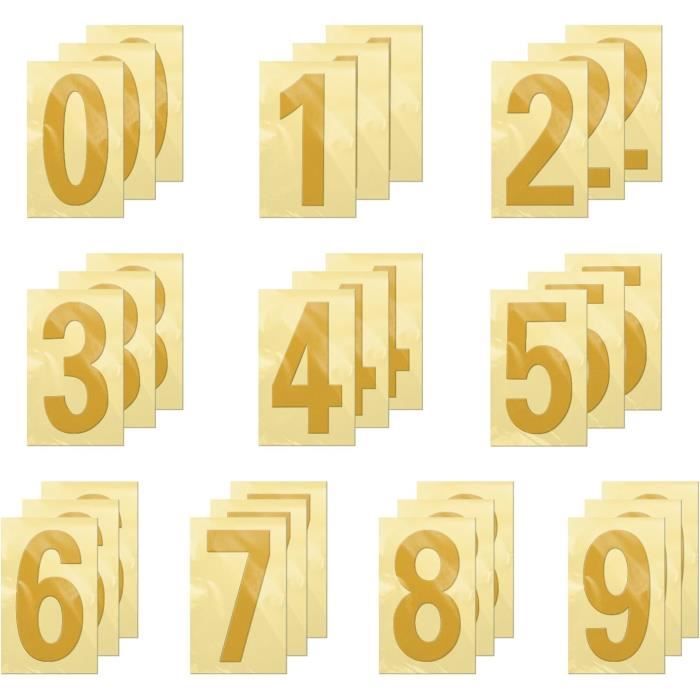 30 Feuilles Autocollants Numéros Autocollant Numéroté 1 À 10 De Boîte Aux Lettres Numéro De