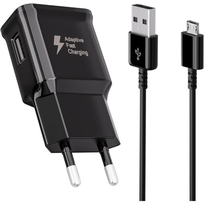 Chargeur Avec Câble De Charge Pour Samsung Galaxy S7, S7 Edge, S6, S6 Edge, S5, S4, S3, A03, Tab