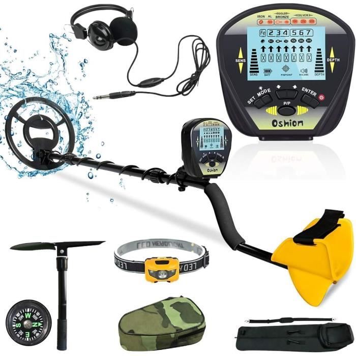 Détecteur De Métaux Haute Précision Réglable - Bobine 25cm Étanche - Pour Enfants Adultes Avec Batterie Rechargeable