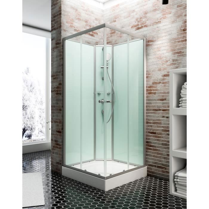 cabine de douche integrale 90x90 cm cabine de douche complete carree ibiza schulte cdiscount bricolage