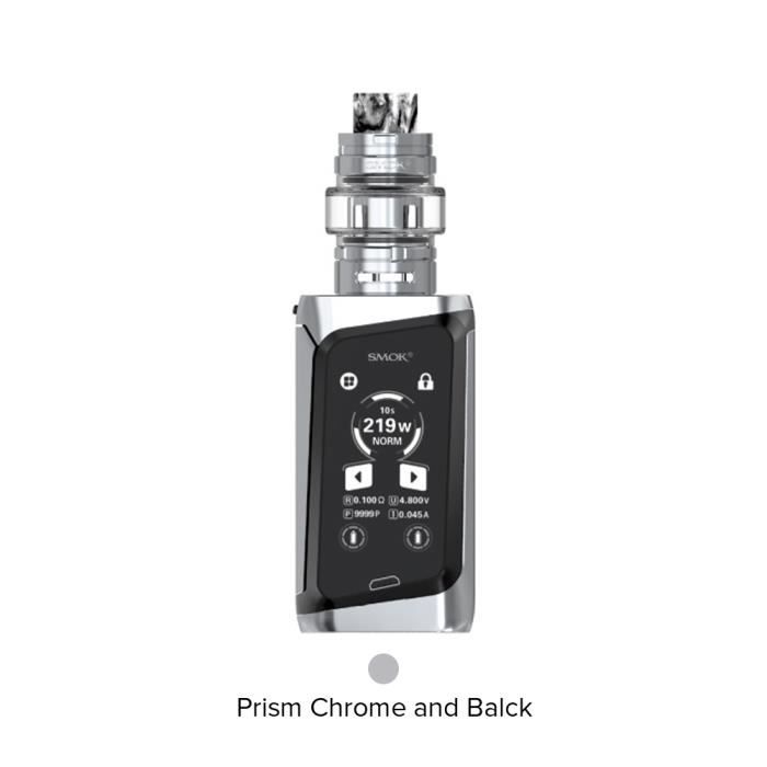 SMOK Morph 219 Cigarette électronique Kit complet de démarrage avec  réservoir TF 6ML (Prism Chrome et Noir)