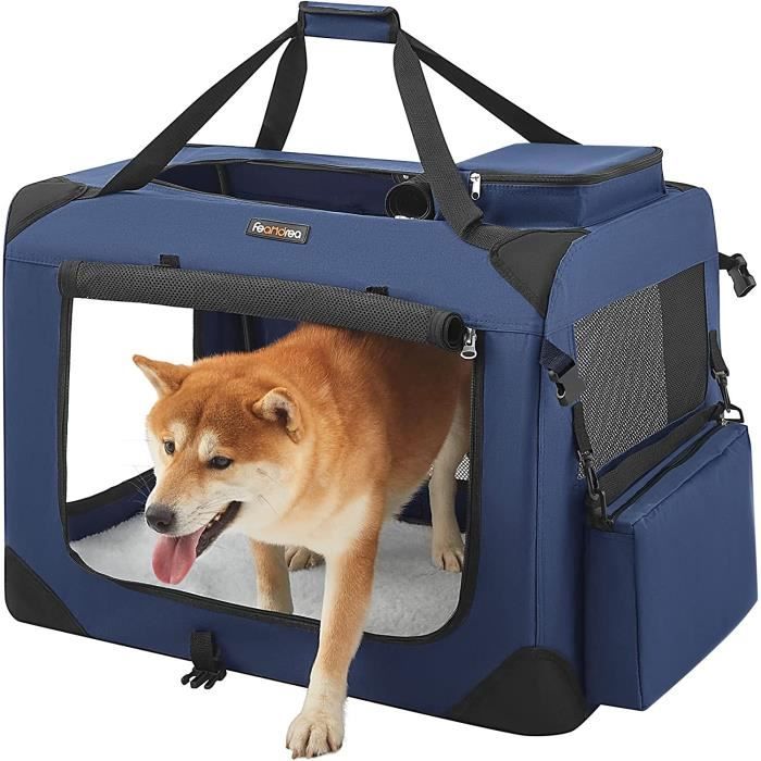 Comparer les prix de FEANEA Sac Transport Chat Chien, Caisse Pliable Animaux de Companie, Taille L, Tissu Oxford, Filet, Respirant, Portable, Cae en 97