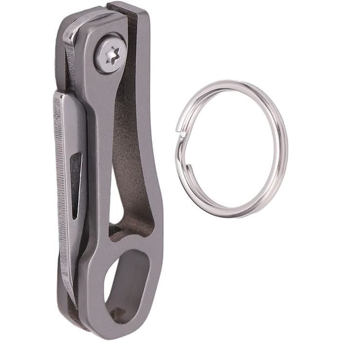 Titan-Acier au titane Porte-clés Couteau