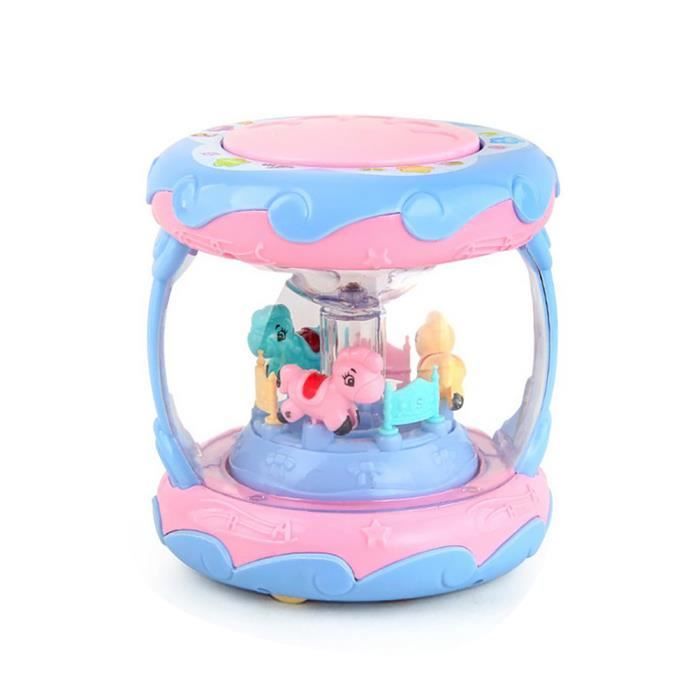 Bebe Tambour Instrument Musique Main Tambour Jouet Avec Lumiere Precoce Jouets Educatifs Pour Bebes Rose Cdiscount Puericulture Eveil Bebe