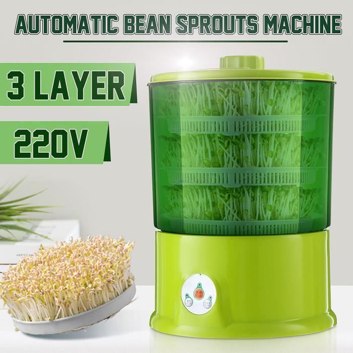 Machine à Germer Les Graines Automatique - 2 étages Avec Presse - Pour Soja, Radis, Luzerne, Blé