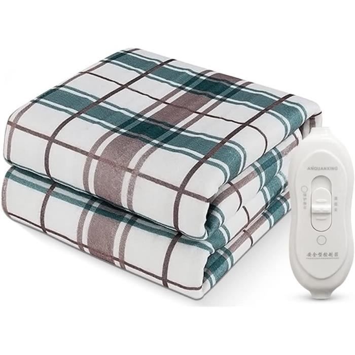 Tapis Chauffant 30x60cm - Plaid électrique Lavable Pour Canapé, Lit, Bureau - Arrêt Auto & Thermostat