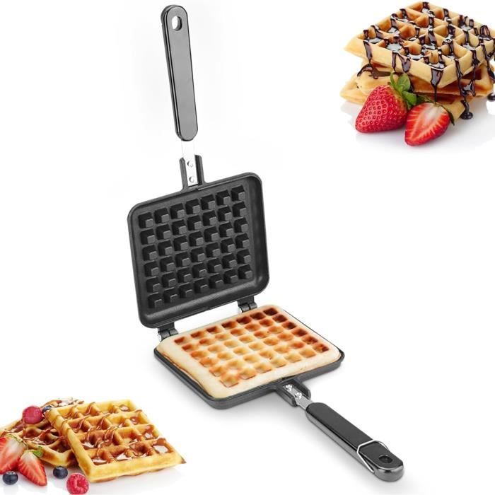 Mini Gaufrier, Gaufrier En Aluminium Antiadhésif Pour Cuisinière À Gaufres, 5,5 X 12,4 Pouces