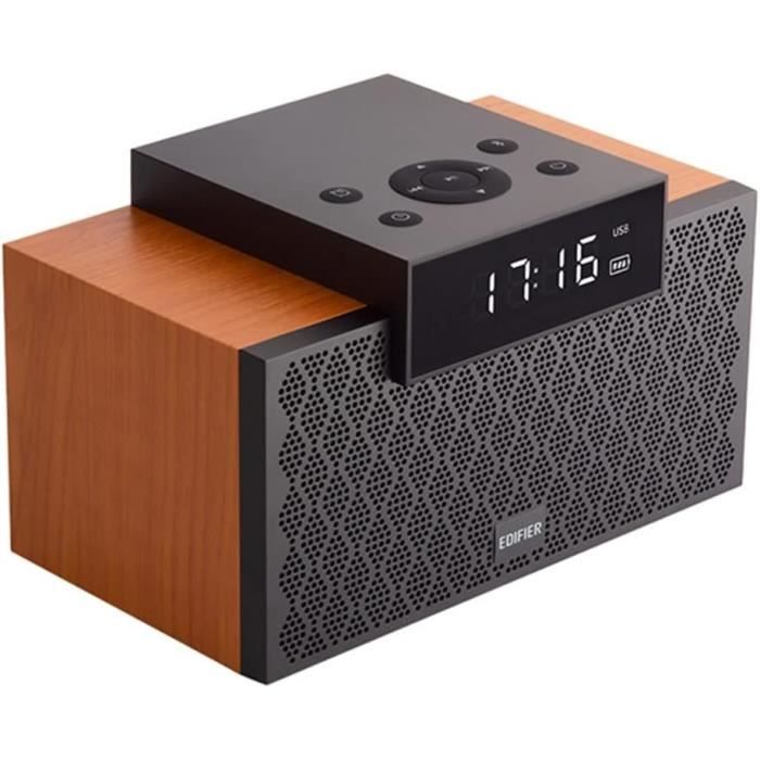 Réveil Radio ANJANK Avec Bluetooth - Haut-Parleurs Hi-Fi 10W, Veilleuse 7 Couleurs - Réveil Numérique Pour Chambre