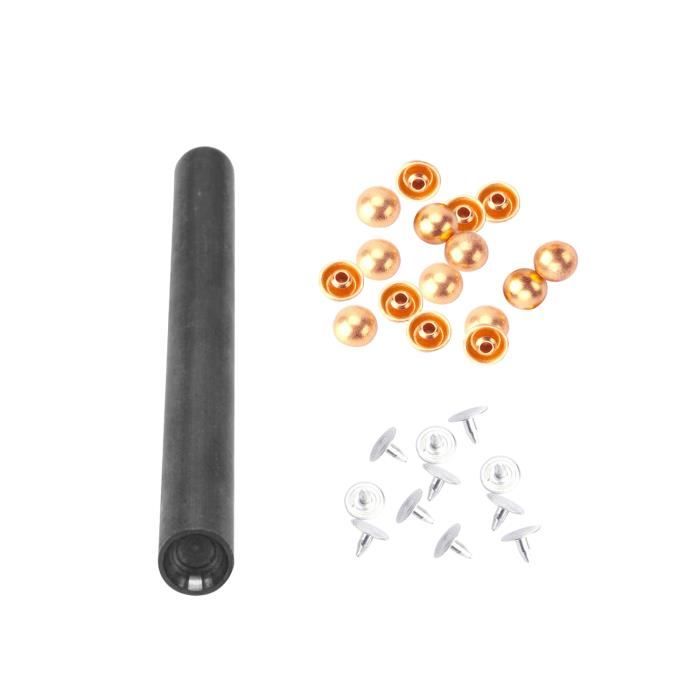 10 Rivets Clous Laiton 12 X 7 Mm - Pour Sac à Main, Cuir, Bricolage - Neuf Par Uxcell