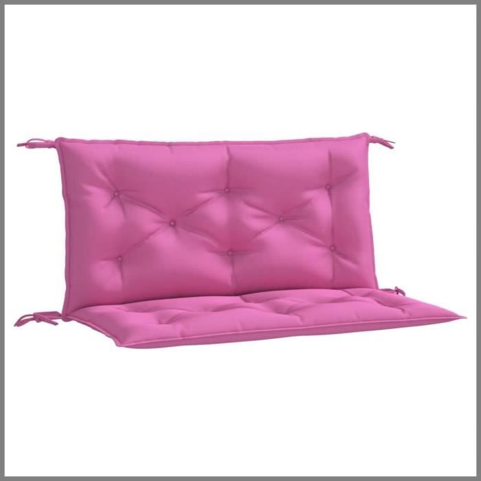 Lot De 2 Coussins Pour Banc De Jardin Annlera – Rose, 100x50x7 Cm, Imperméables, Avec Attaches !