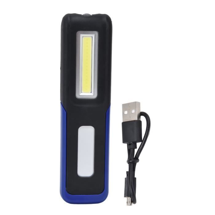 Lampe de poche LED COB, lampe de travail magnétique, torche