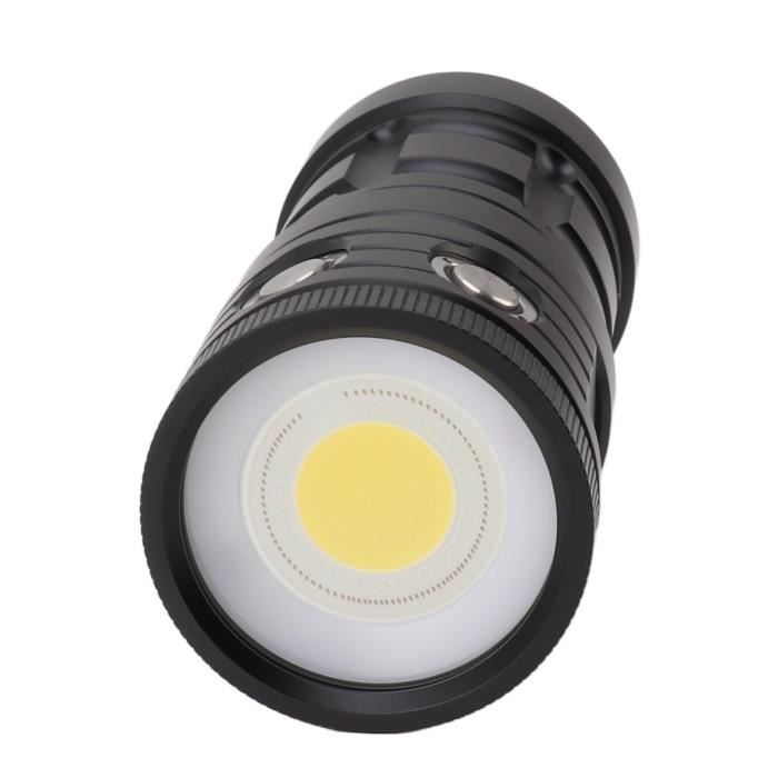 Vvikizy Lampe de poche de plongée Lampe torche de plongée à LED 18000LM IPX8 étanche USB sous-marine 100M bricolage baladeuse