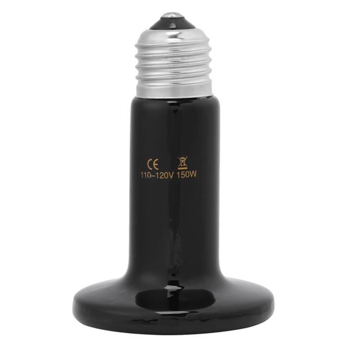 LEF Ampoule à infrarouge en céramique émettrice de chaleur 50W, lampe pour  reptile, couveuse, noir,110V,150W. LE647 - Cdiscount Maison
