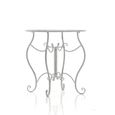 CLP Table de jardin ronde en fer forgé INDRA, faite à la main dans un style nostalgique, diamètre Ø 70 cm, 6 couleurs au choix72 ...-1