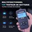Testeur de Batterie de voiture 12 V TOPDON BT50 Automobile 100-2000 CCA Testeur de Charge de Batterie en Français-1