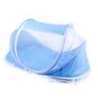 bleu 5PCS Pliable Tente Moustiquaire pour B/éb/é Portable Berceau en Coton et Gaze Moustiquaire Camping Matelas Coussins et Oreiller pour Voyage