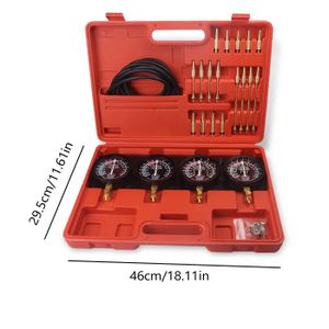 Kit Synchronisation Carburateur Moto 2 Cylindres - Jauge à Vide, Tuyaux, Extensions Laiton - 15x10 Cm