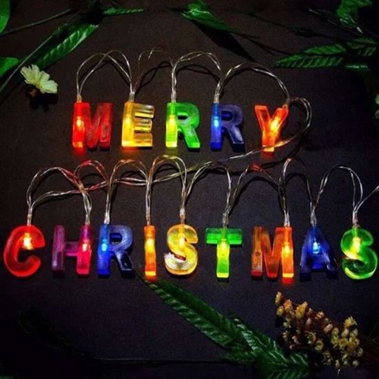 BABIFIS Guirlande Lumineuse LED Joyeux Anniversaire 13 guirlandes Lumineuses  alimentées par Une Pile de Lettres pour la fête d'Anniversaire de Noël en  intérieur : : Luminaires et Éclairage